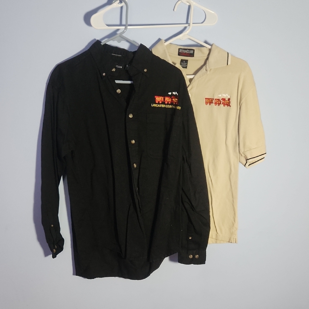 Set Of 3 Shirts Featuring The Toys For Tots Logo. Sz S